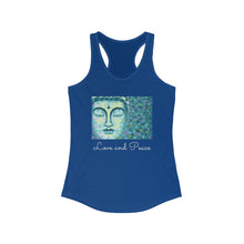 Load image into Gallery viewer, Love and Peace Buddha Women&#39;s Ideal Racerback Tank
