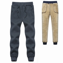 Load image into Gallery viewer, Authentic Winter Super Warm Men&#39;s Velvet Cashmere Wool Pants / Thick Fleece Joggers Pant
