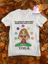 Load image into Gallery viewer, Journey of Inner Peace 7 Chakras T Shirt
