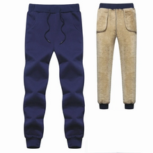 Load image into Gallery viewer, Authentic Winter Super Warm Men&#39;s Velvet Cashmere Wool Pants / Thick Fleece Joggers Pant
