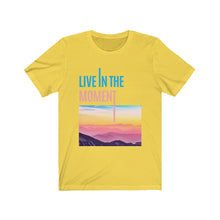 Load image into Gallery viewer, Live In The Moment Vintage T Shirt Yellow
