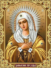 Load image into Gallery viewer, Do It Yourself 5D Mother Mary Diamond Painting in Golden Theme
