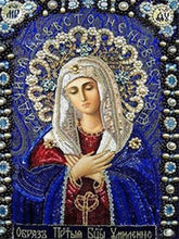 Load image into Gallery viewer, DIY 5D Mother Mary Diamond Painting in Blue Theme
