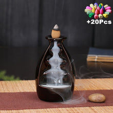 Load image into Gallery viewer, Waterfall Style Backflow Ceramic Incense Burners for Home / Office Décor
