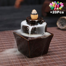 Load image into Gallery viewer, Waterfall Style Backflow Ceramic Incense Burners for Home / Office Décor
