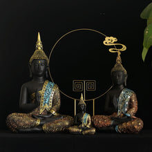 Load image into Gallery viewer, Green Resin Hand Made Thailand Buddha Meditation Sculpture
