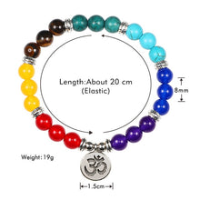 Load image into Gallery viewer, Reiki 7 Energy Chakra Healing Natural Stone Mala Unisex Pendant
