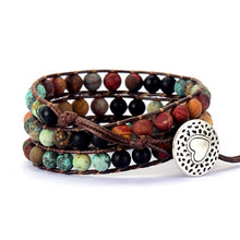 Load image into Gallery viewer, Vintage Boho Handmade Natural Stones Bracelet on white background
