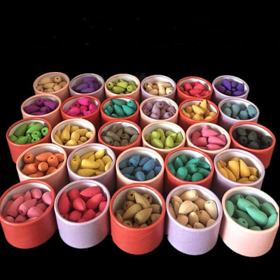 25Pcs per Box Natural Backflow Buddhist Incense Cones for Incense Burner Home or Office