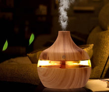 Load image into Gallery viewer, Woodgrain Electric Humidifier with LED Lights
