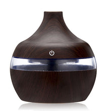 Load image into Gallery viewer, Dark Woodgrain Electric Humidifier with LED Lights
