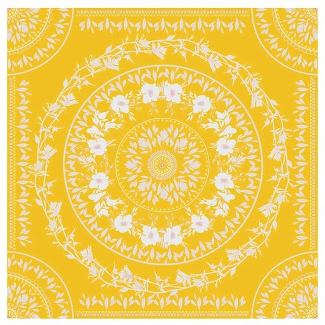 Yellow White Wall Hanging Tapestry Decor for Living Room Bedroom