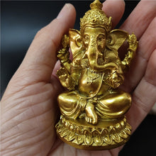 Load image into Gallery viewer, Golden Lord Ganesha Statue Figurines
