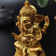 Load image into Gallery viewer, Golden Lord Ganesha Statue Figurines
