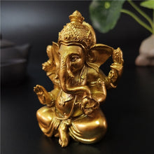 Load image into Gallery viewer, Golden Lord Ganesha Statue Figurines
