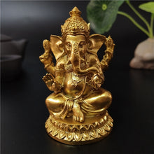 Load image into Gallery viewer, Golden Lord Ganesha Statue Figurines
