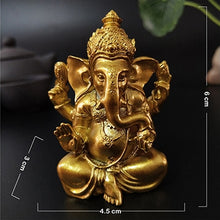 Load image into Gallery viewer, Golden Lord Ganesha Statue Figurines
