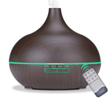 Load image into Gallery viewer, Remote Controlled Ultrasonic Electric Humidifier in Dark Wood Grain texture
