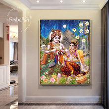 Load image into Gallery viewer, Radha Krishna Canvas Paintings / Home Décor
