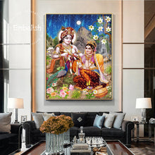 Load image into Gallery viewer, Radha Krishna Canvas Paintings / Home Décor
