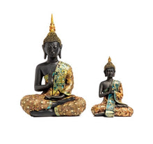 Load image into Gallery viewer, Green Resin Hand Made Thailand Buddha Meditation Sculpture
